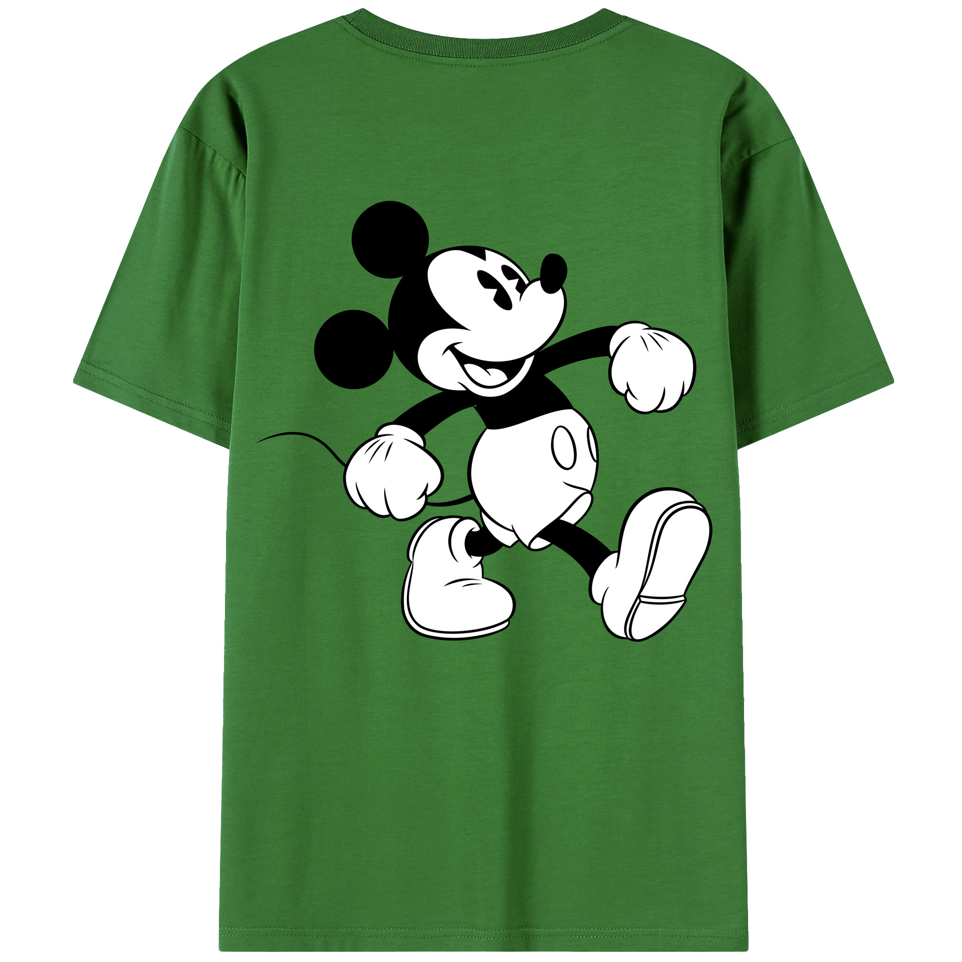 （画像用） ミッキーマウス Mickey Mouse レディース半袖Tシャツ(バックプリント)
